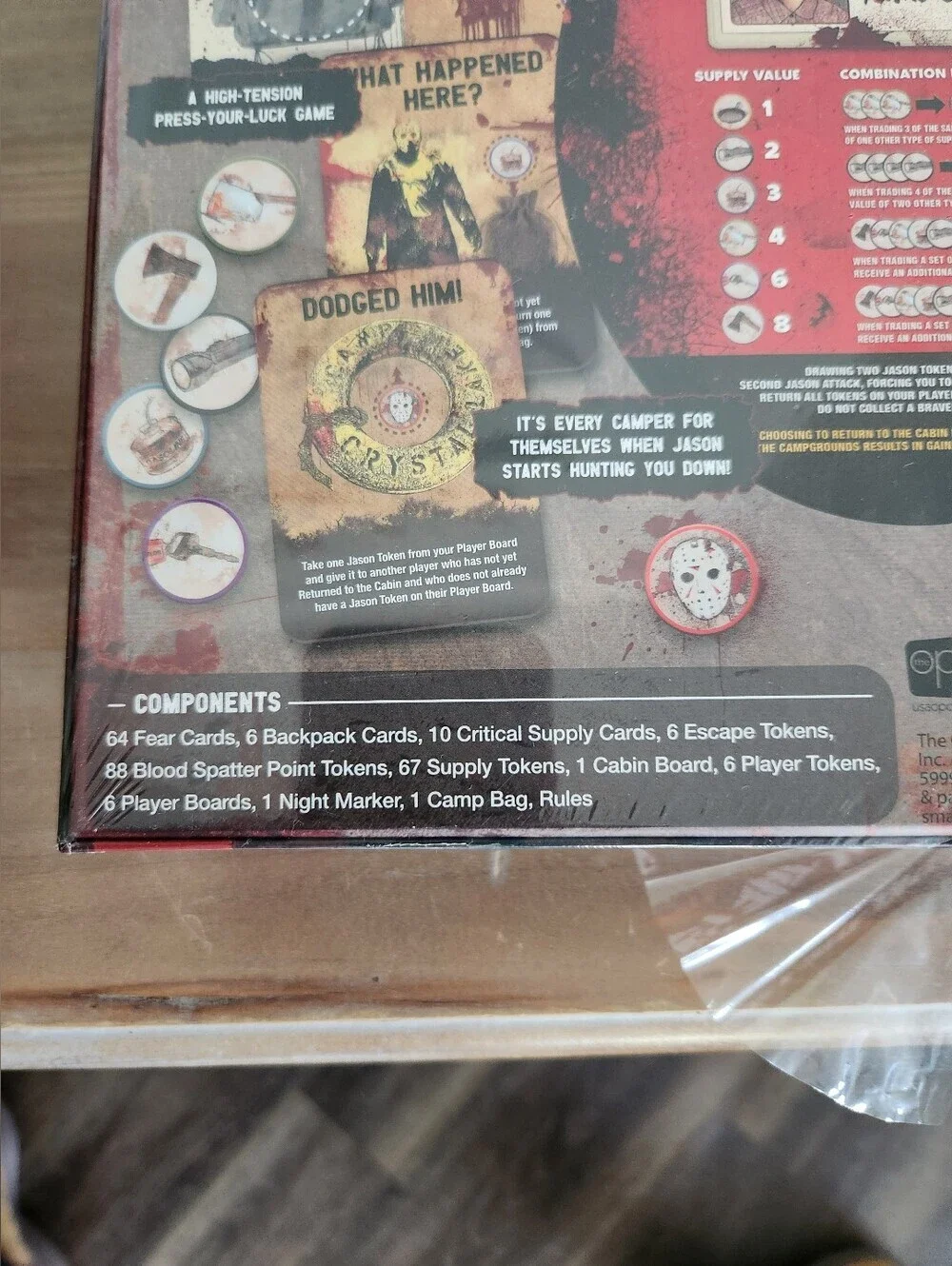Friday the 13th Horror at Camp Crystal Lake Board Game NEW Sealed OP Games Jason
